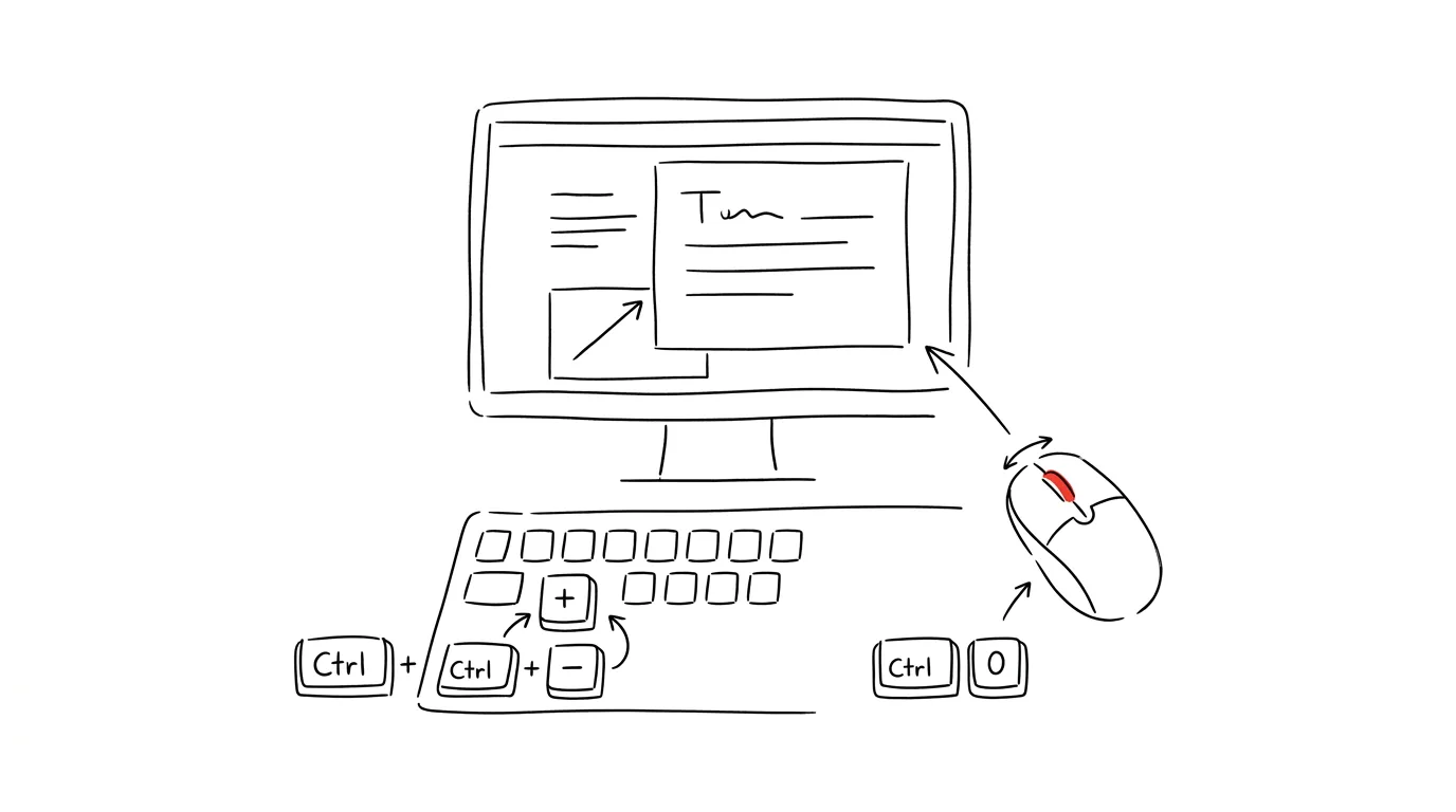 Ilustrace k článku: Přiblížení stránky: Ctrl+plus, minus a nula