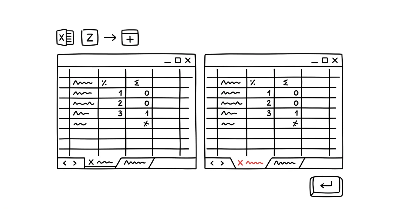 Ilustrace k článku: Excel: dva listy sešitu vedle sebe