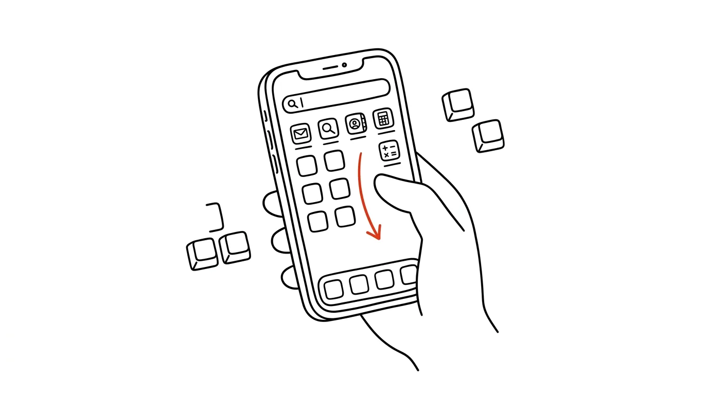 Ilustrace k článku: Hledání na iPhonu: swipe dolů najde vše