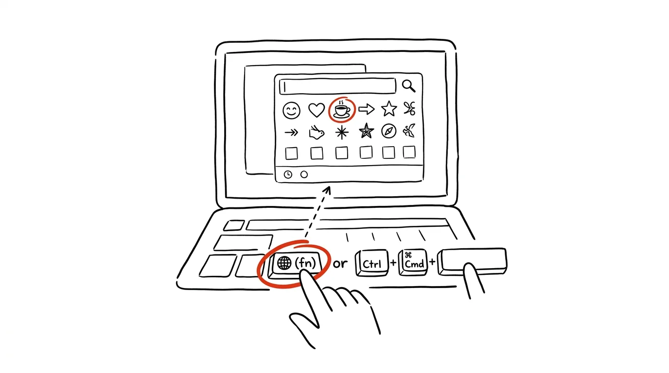Ilustrace k článku: Mac: emoji a symboly (Ctrl+Cmd+mezerník)