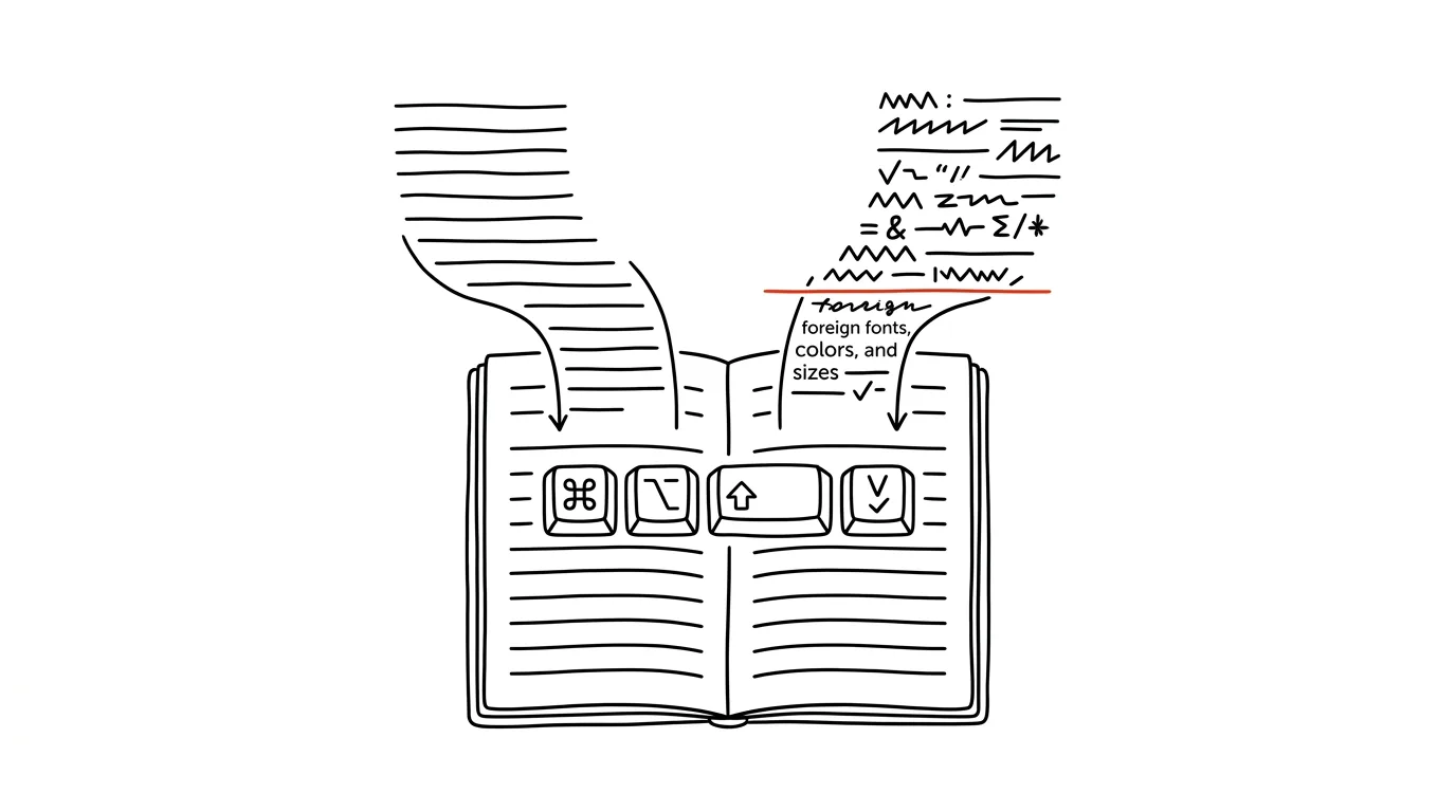 Ilustrace k článku: Mac: Cmd+Option+Shift+V vloží čistý text