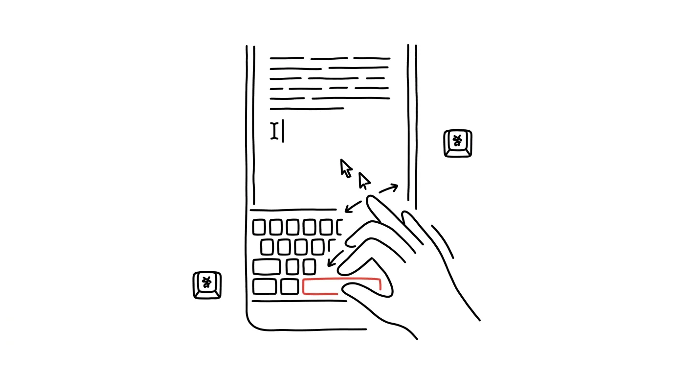 Ilustrace k článku: Podržte mezerník: klávesnice se změní v trackpad