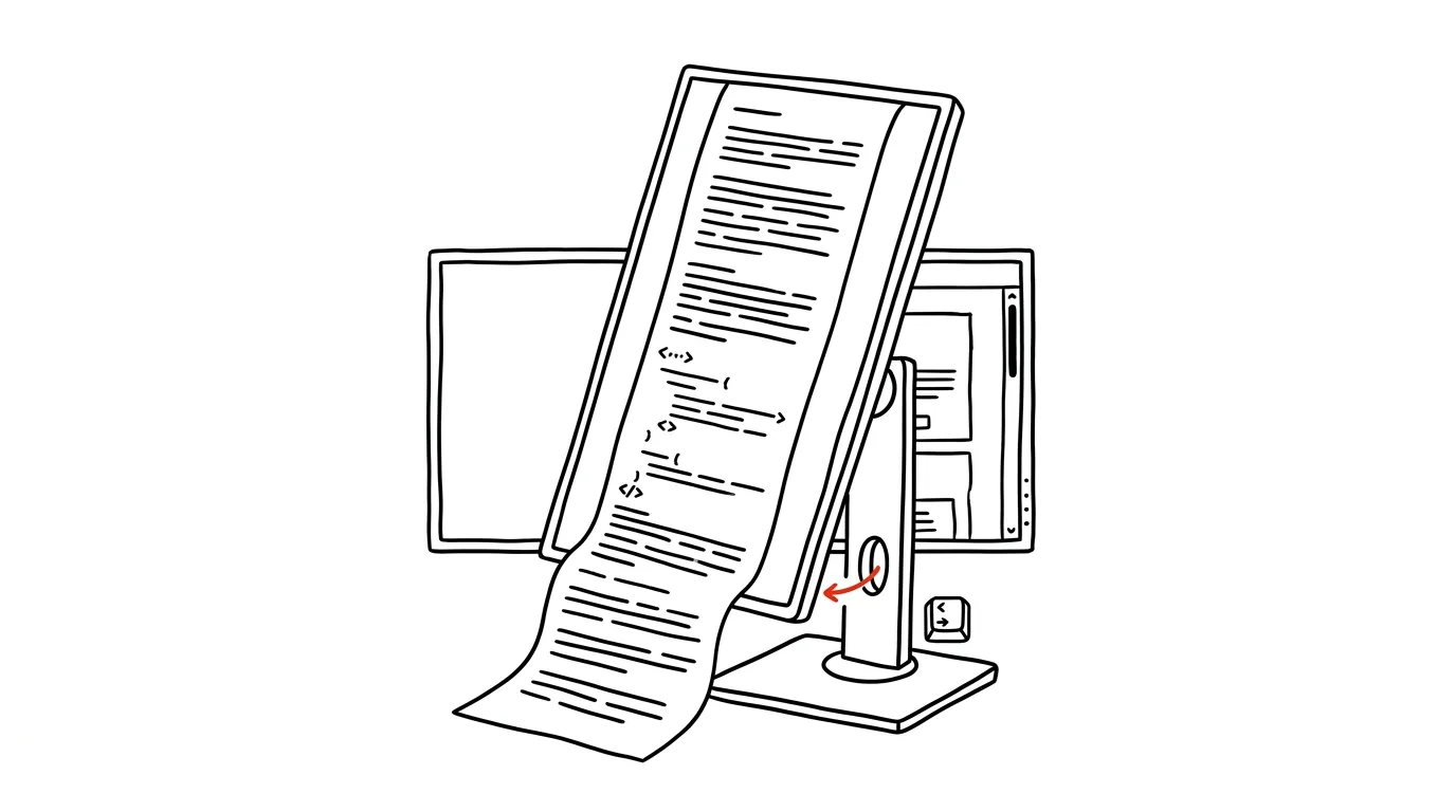 Ilustrace k článku: Otočte druhý monitor na výšku: celá stránka najednou