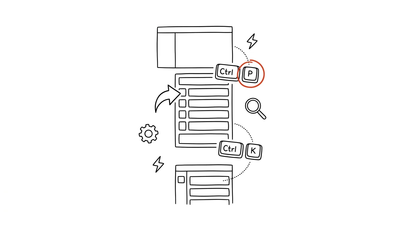 Ilustrace k článku: Skoro každá aplikace má rychlý přepínač: zkuste Ctrl+P nebo Ctrl+K